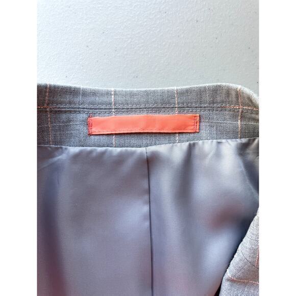 MOSS LONDON Men's Suite Blazer Jacket‎ Gray Pink Slim Fit Size 40R - Picture 7 of 10
